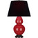 Double Gourd One Light Table Lamp in Ruby Red Glazed Ceramic w/Deep Patina Bronze (165|RR21K)