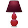Small Double Gourd One Light Accent Lamp in Ruby Red Glazed Ceramic w/Lucite (165|RR13P)