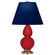 Small Double Gourd One Light Accent Lamp in Ruby Red Glazed Ceramic w/Antique Natural Brass (165|RR10N)