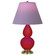 Small Double Gourd One Light Accent Lamp in Ruby Red Glazed Ceramic w/Antique Natural Brass (165|RR10L)