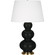 Triple Gourd One Light Table Lamp in Obsidian Glazed Ceramic w/Antique Natural Brass (165|OS40X)