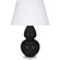 Double Gourd One Light Table Lamp in Obsidian Glazed Ceramic w/Lucite (165|OS23X)