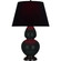 Double Gourd One Light Table Lamp in Obsidian Glazed Ceramic w/Deep Patina Bronze (165|OS21K)