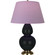 Double Gourd One Light Table Lamp in Obsidian Glazed Ceramic w/Antique Natural Brass (165|OS20L)