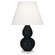 Small Double Gourd One Light Accent Lamp in Obsidian Glazed Ceramic w/Lucite Base (165|OS13X)
