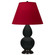 Small Double Gourd One Light Accent Lamp in Obsidian Glazed Ceramic w/Deep Patina Bronze (165|OS11R)