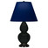 Small Double Gourd One Light Accent Lamp in Obsidian Glazed Ceramic w/Deep Patina Bronze (165|OS11N)