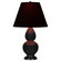 Small Double Gourd One Light Accent Lamp in Obsidian Glazed Ceramic w/Deep Patina Bronze (165|OS11K)