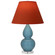 Small Double Gourd One Light Accent Lamp in Steel Blue Glazed Ceramic w/Lucite (165|OB13T)