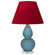 Small Double Gourd One Light Accent Lamp in Steel Blue Glazed Ceramic w/Lucite (165|OB13R)
