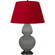 Double Gourd One Light Table Lamp in Matte Smokey Taupe Glazed Ceramic w/Deep Patina Bronze (165|MST57R)