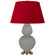 Double Gourd One Light Table Lamp in Matte Smokey Taupe Glazed Ceramic w/Antique Natural Brass (165|MST55R)