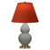 Small Double Gourd One Light Accent Lamp in Matte Smokey Taupe Glazed Ceramic w/Antique Natural Brass (165|MST50T)