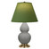 Small Double Gourd One Light Accent Lamp in Matte Smokey Taupe Glazed Ceramic w/Antique Natural Brass (165|MST50G)
