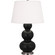 Triple Gourd One Light Table Lamp in Matte Obsidian Glazed Ceramic w/Antique Silver (165|MOS42)