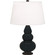 Small Triple Gourd One Light Accent Lamp in Matte Obsidian Glazed Ceramic w/Deep Patina Bronze (165|MOS31)