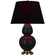 Double Gourd One Light Table Lamp in Matte Obsidian Glazed Ceramic w/Antique Natural Brass (165|MOS20K)