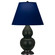 Small Double Gourd One Light Accent Lamp in Matte Obsidian Glazed Ceramic w/Deep Patina Bronze (165|MOS11N)
