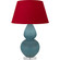 Double Gourd One Light Table Lamp in Matte Steel Blue Glazed Ceramic w/Lucite (165|MOB62R)