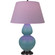 Double Gourd One Light Table Lamp in Matte Steel Blue Glazed Ceramic w/Deep Patina Bronze (165|MOB57L)