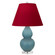 Small Double Gourd One Light Accent Lamp in Matte Steel Blue Glazed Ceramic w/Lucite (165|MOB53R)