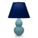 Small Double Gourd One Light Accent Lamp in Matte Steel Blue Glazed Ceramic w/Lucite (165|MOB53N)