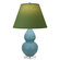 Small Double Gourd One Light Accent Lamp in Matte Steel Blue Glazed Ceramic w/Lucite (165|MOB53G)