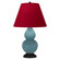 Small Double Gourd One Light Accent Lamp in Matte Steel Blue Glazed Ceramic w/Deep Patina Bronze (165|MOB51R)