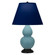 Small Double Gourd One Light Accent Lamp in Matte Steel Blue Glazed Ceramic w/Deep Patina Bronze (165|MOB51N)