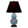 Small Double Gourd One Light Accent Lamp in Matte Steel Blue Glazed Ceramic w/Deep Patina Bronze (165|MOB51K)