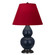 Small Double Gourd One Light Accent Lamp in Matte Midnight Blue Glazed Ceramic w/Deep Patina Bronze (165|MMB51R)
