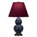 Small Double Gourd One Light Accent Lamp in Matte Midnight Blue Glazed Ceramic w/Deep Patina Bronze (165|MMB51P)