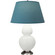 Double Gourd One Light Table Lamp in Matte Lily Glazed Ceramic w/Antique Silver (165|MLY59B)