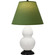Double Gourd One Light Table Lamp in Matte Lily Glazed Ceramic w/Deep Patina Bronze (165|MLY57G)