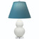 Small Double Gourd One Light Accent Lamp in Matte Lily Glazed Ceramic w/Lucite (165|MLY53B)