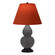 Double Gourd One Light Table Lamp in Matte Ash Glazed Ceramic w/Deep Patina Bronze (165|MCR57T)