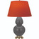Double Gourd One Light Table Lamp in Matte Ash Glazed Ceramic w/Antique Natural Brass (165|MCR55T)