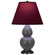 Small Double Gourd One Light Accent Lamp in Matte Ash Glazed Ceramic w/Deep Patina Bronze (165|MCR51P)