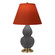 Small Double Gourd One Light Accent Lamp in Matte Ash Glazed Ceramic w/Antique Natural Brass (165|MCR50T)