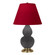 Small Double Gourd One Light Accent Lamp in Matte Ash Glazed Ceramic w/Antique Natural Brass (165|MCR50R)