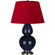 Double Gourd One Light Table Lamp in Midnight Blue Glazed Ceramic w/Antique Silver (165|MB22R)