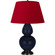 Double Gourd One Light Table Lamp in Midnight Blue Glazed Ceramic w/Deep Patina Bronze (165|MB21R)