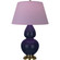 Double Gourd One Light Table Lamp in Midnight Blue Glazed Ceramic w/Antique Natural Brass (165|MB20L)