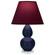 Small Double Gourd One Light Accent Lamp in Midnight Blue Glazed Ceramic w/Lucite (165|MB13P)