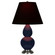 Small Double Gourd One Light Accent Lamp in Midnight Blue Glazed Ceramic w/Antique Silver (165|MB12K)