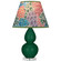 Small Double Gourd One Light Accent Lamp in Jungle Glazed Ceramic w/Lucite (165|JU13S)