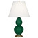 Small Double Gourd One Light Accent Lamp in Jungle Glazed Ceramic w/Antique Natural Brass (165|JU10X)