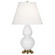 Small Double Gourd One Light Accent Lamp in Daisy Glazed Ceramic w/Antique Natural Brass (165|DY10X)