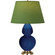 Double Gourd One Light Table Lamp in Cobalt Glazed Ceramic w/Antique Natural Brass (165|CT20G)