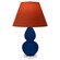 Small Double Gourd One Light Accent Lamp in Cobalt Glazed Ceramic w/Lucite (165|CT13T)